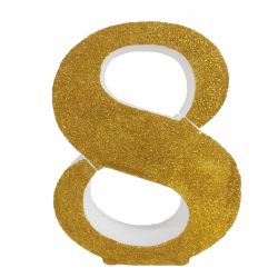 NUMERO "8" EN CORCHO ORO