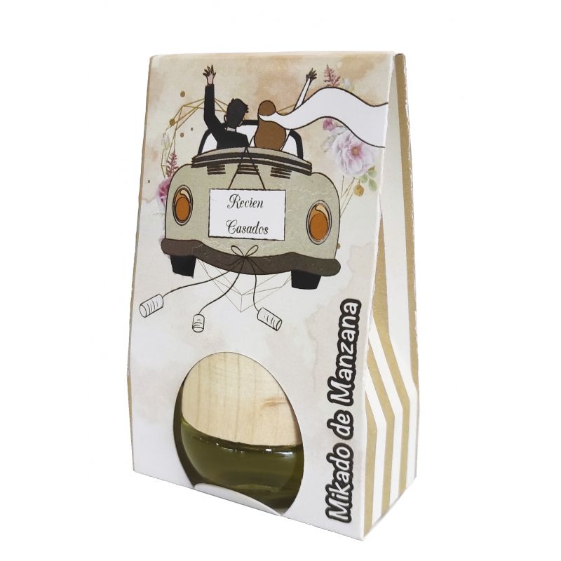 MIKADO MADERA-CRISTAL BODA MANZANA EN CAJA 8 ML