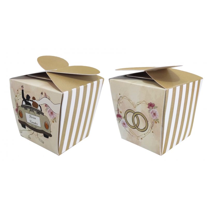 PACK 12 CAJITAS LENGUETA BODA 6X5X5