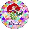 PLIEGO DE PEGATINAS 35 UND PERSONALIZABLE SIRENITA