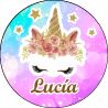 PLIEGO DE PEGATINAS 35 UND PERSONALIZABLE UNICORNIO