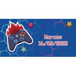 PLIEGO DE PEGATINAS 21 UND CUADRADAS VIDEOJUEGO PERSONALIZADAS 5-7X3CM