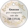 PLIEGO TARJETA REDONDA GRACIAS POR COMPARTIR 20 UD-