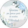 PLIEGO TARJETA REDONDA GRACIAS POR FORMAR PARTE 20 UD-