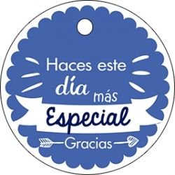 PLIEGO TARJETA REDONDA DÍA ESPECIAL AZUL 20 UD-
