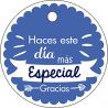 PLIEGO TARJETA REDONDA DÍA ESPECIAL AZUL 20 UD-
