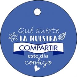 PLIEGO TARJETA REDONDA COMPARTIR ESTE DÍA AZUL 20 UD-