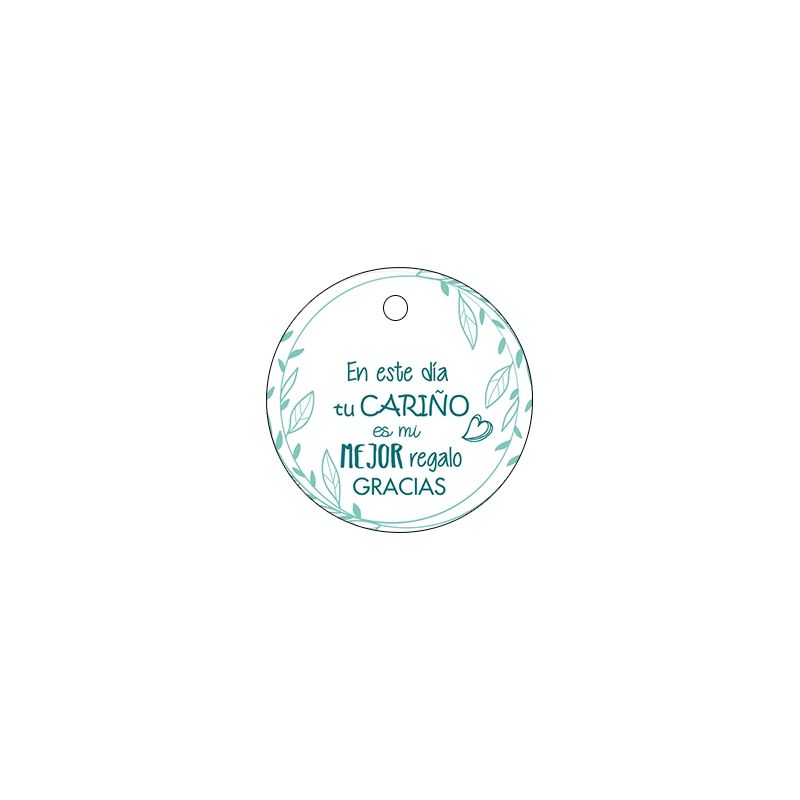 PLIEGO TARJETA REDONDA TU CARIÑO VERDE 20 UD-