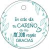 PLIEGO TARJETA REDONDA TU CARIÑO VERDE 20 UD-