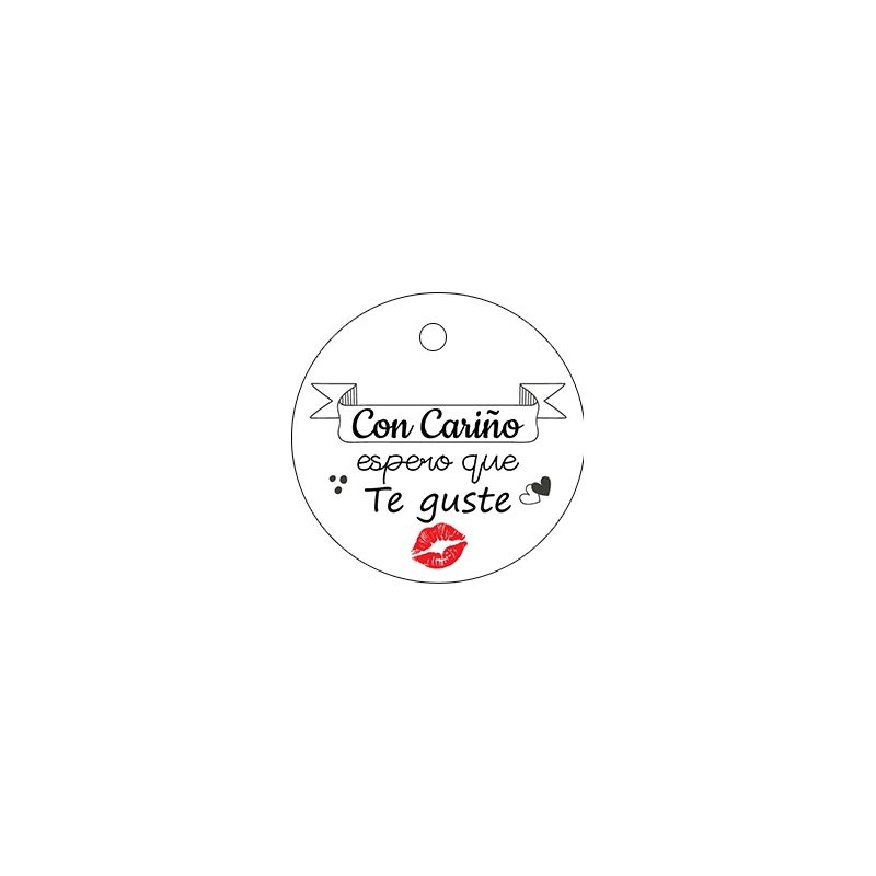 PLIEGO TARJETA REDONDA DE BESO 20 UD-