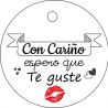 PLIEGO TARJETA REDONDA DE BESO 20 UD-
