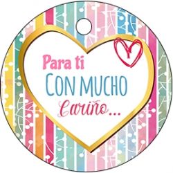 PLIEGO TARJETA REDONDA CORAZÓN 20 UD-
