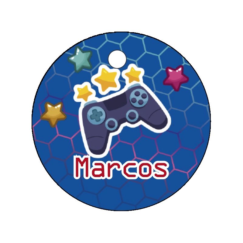 PLIEGO DE TARJETA 20 UND REDONDA PERSONALIZABLE VIDEOJUEGO
