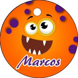 PLIEGO DE TARJETA 20 UND REDONDA PERSONALIZABLE MOUNSTRUO