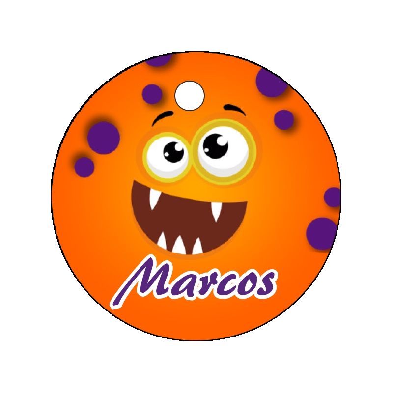 PLIEGO DE TARJETA 20 UND REDONDA PERSONALIZABLE MOUNSTRUO