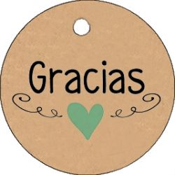PLIEGO TARJETA KRAFT REDONDA 20 UD- CORAZÓN AZUL