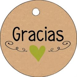 PLIEGO TARJETA KRAFT REDONDA 20 UD- CORAZÓN VERDE