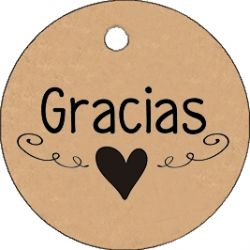 PLIEGO TARJETA KRAFT REDONDA 20 UD- CORAZÓN NEGRO