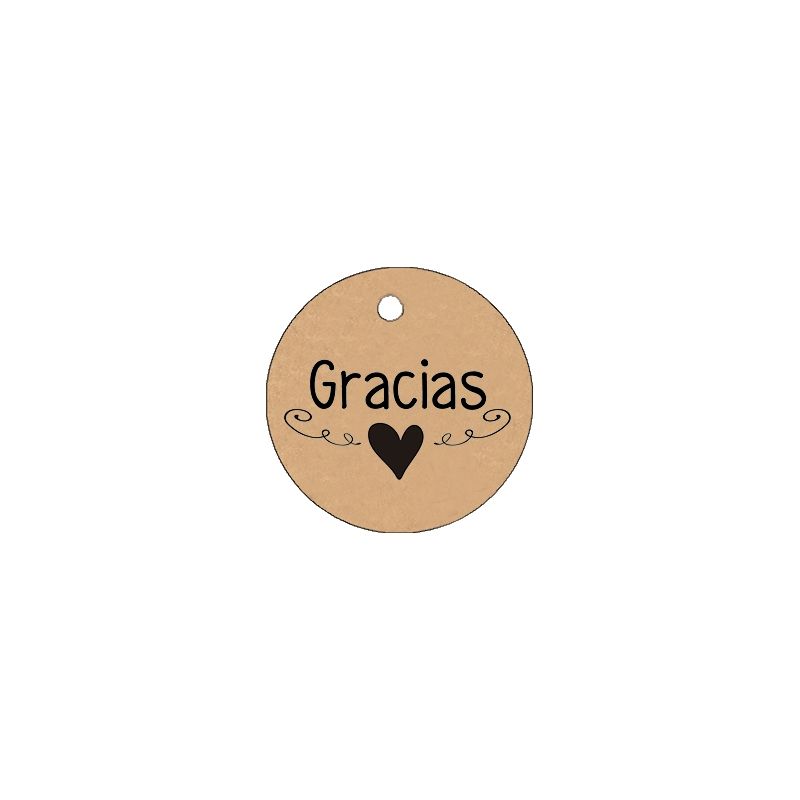PLIEGO TARJETA KRAFT REDONDA 20 UD- CORAZÓN NEGRO