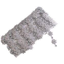 CINTA DECORACION PLATA FLOR