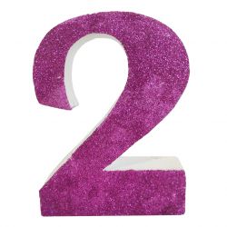 NUMERO "2" EN CORCHO ROSA