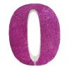 NUMERO "0" EN CORCHO ROSA