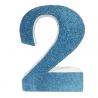 NUMERO "2" EN CORCHO AZUL