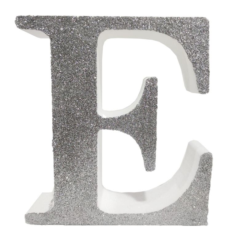 LETRA "E" DE 20 CM- EN PLATA
