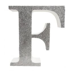LETRA "F" DE 20 CM- EN PLATA