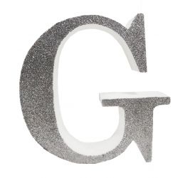 LETRA "G" DE 20 CM- EN PLATA