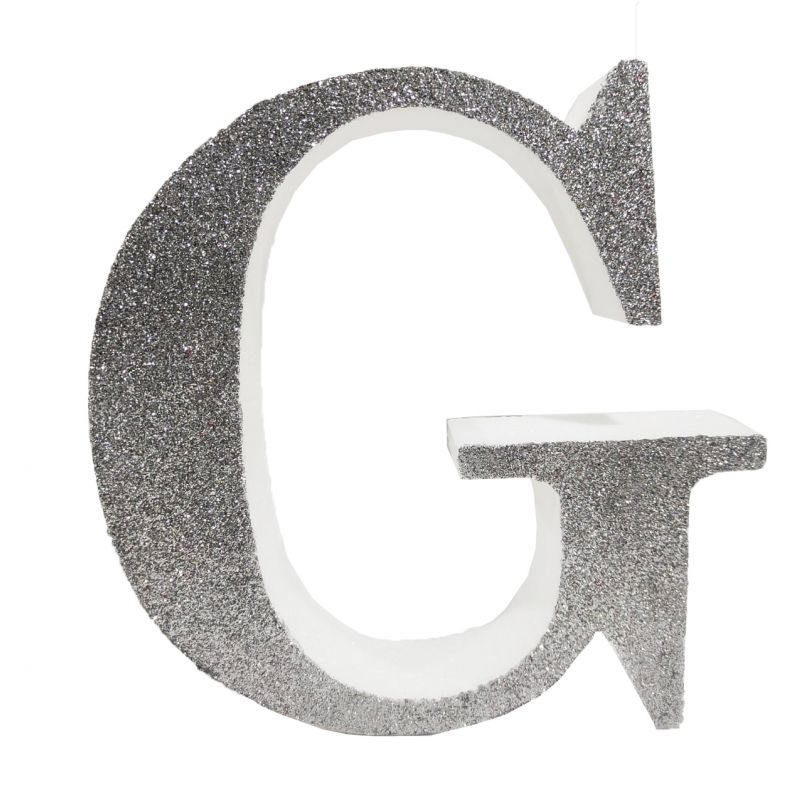 LETRA "G" DE 20 CM- EN PLATA