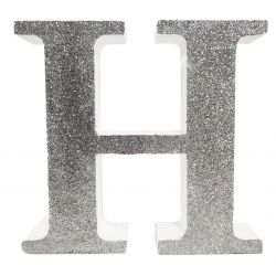 LETRA "H" DE 20 CM- EN PLATA