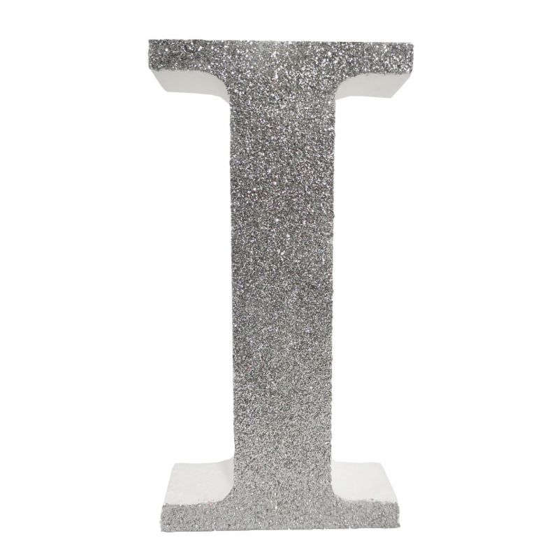 LETRA "I" DE 20 CM- EN PLATA