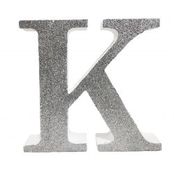 LETRA "K" DE 20 CM- EN PLATA