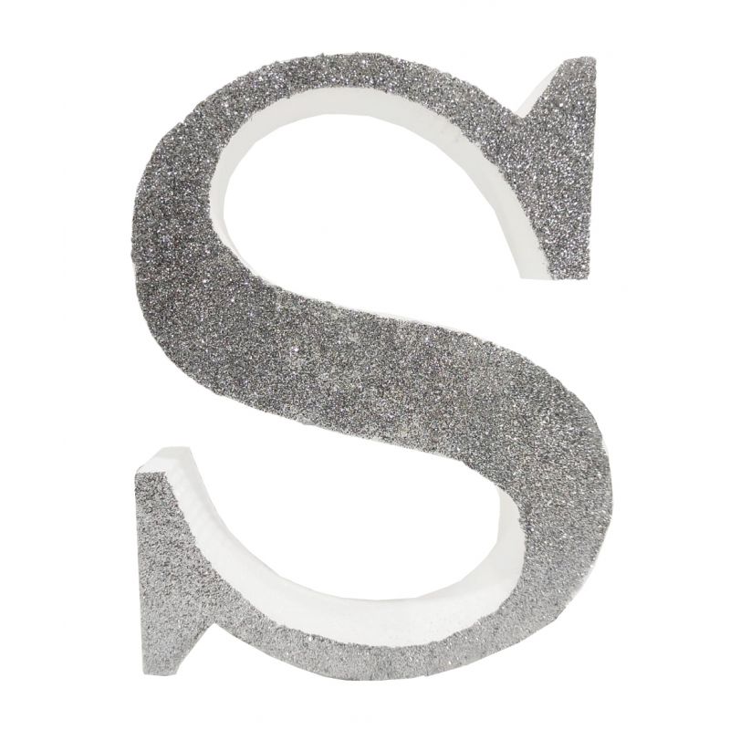 LETRA "S" DE 20 CM- EN PLATA