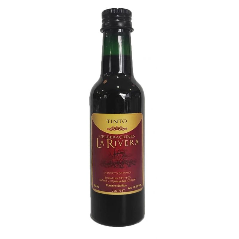 VINO TINTO BORDELESA PLASTICO 180 ML-