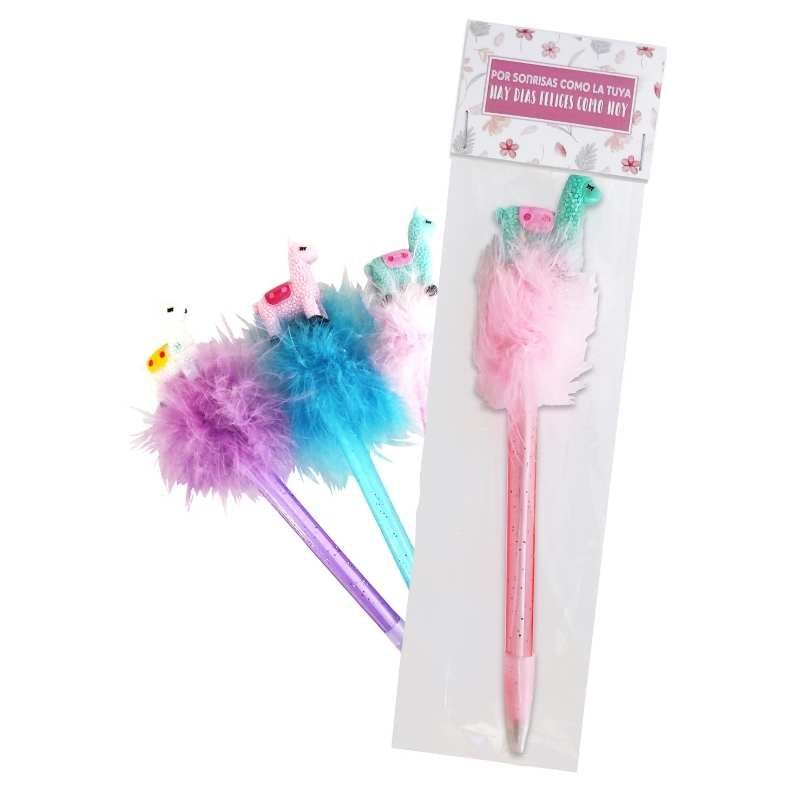 BOLI ROSA MULTICOLOR CON GOMA DE TARTA EN BOLSA CON TARJETA Y LAZO