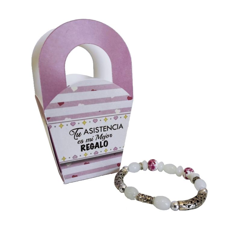 CAJITA ASAS ROSA CON PULSERA