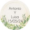 PLIEGO DE PEGATINAS 21 UND CUADRADAS SIRENITA PERSONALIZADAS 5-7X3CM