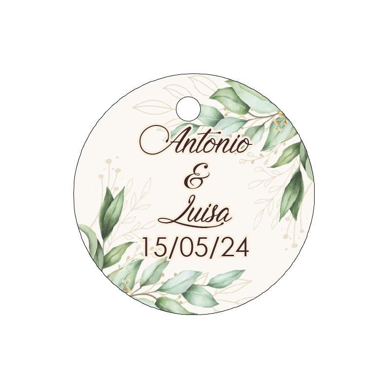 PLIEGO DE TARJETAS 20 UNDS PERSONALIZABLES 4,2CM DIÁMETRO                                           