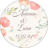 PLIEGO DE TARJETAS 20 UNDS PERSONALIZABLES 4,2CM DIÁMETRO                                           