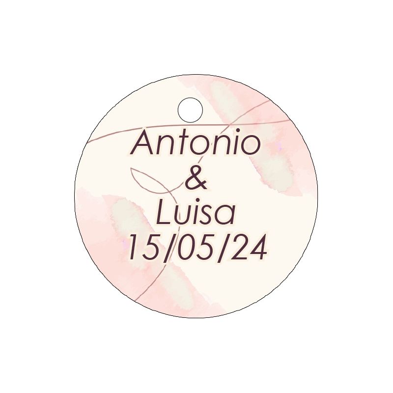 PLIEGO DE TARJETAS 20 UNDS PERSONALIZABLES 4,2CM DIÁMETRO                                           