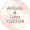 PLIEGO DE TARJETAS 20 UNDS PERSONALIZABLES 4,2CM DIÁMETRO                                           