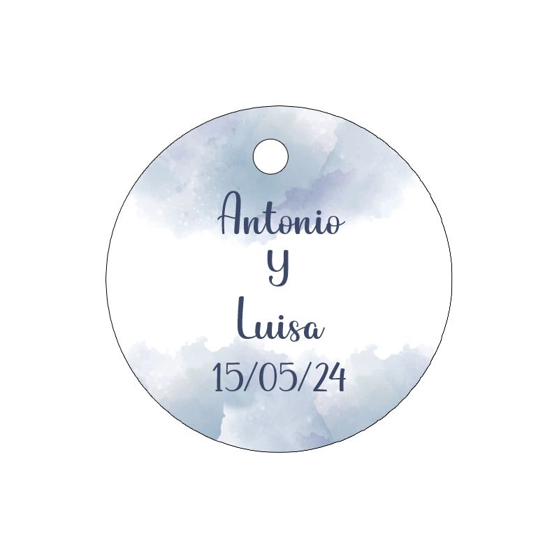PLIEGO DE TARJETAS 20 UNDS PERSONALIZABLES 4,2CM DIÁMETRO                                           