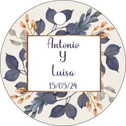PLIEGO DE TARJETAS 20 UNDS PERSONALIZABLES 4,2CM DIÁMETRO                                           