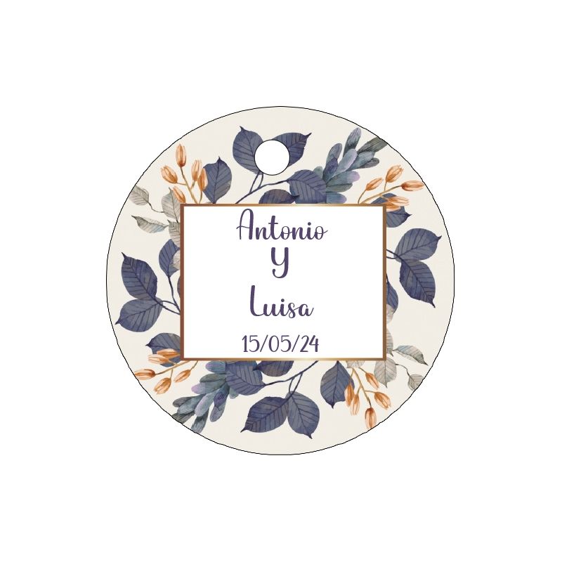 PLIEGO DE TARJETAS 20 UNDS PERSONALIZABLES 4,2CM DIÁMETRO                                           
