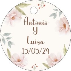PLIEGO DE TARJETAS 20 UNDS PERSONALIZABLES 4,2CM DIÁMETRO                                           