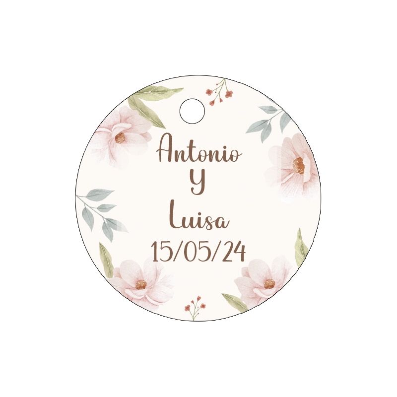 PLIEGO DE TARJETAS 20 UNDS PERSONALIZABLES 4,2CM DIÁMETRO                                           
