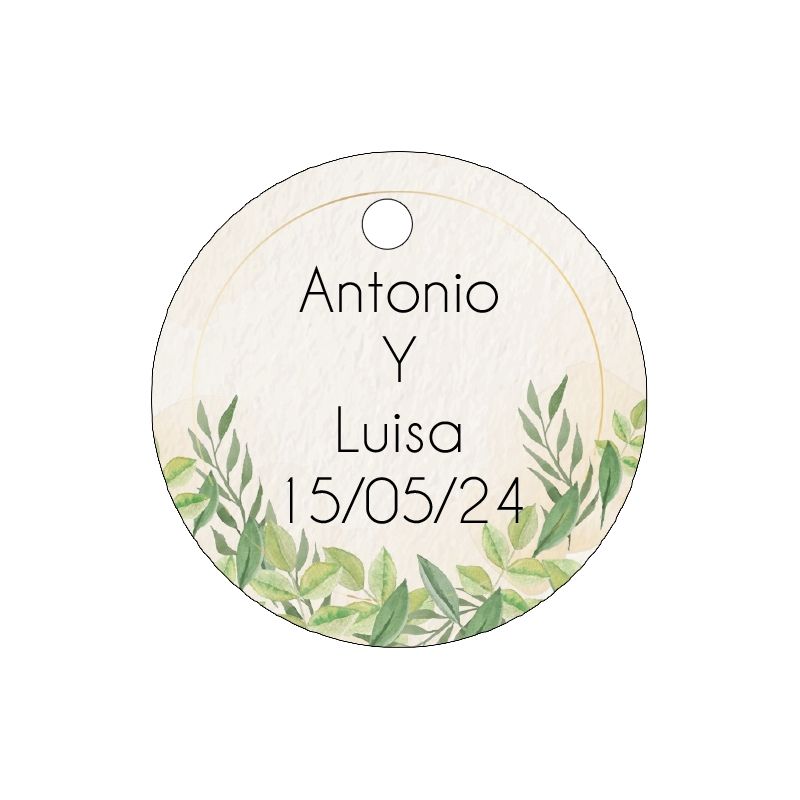 PLIEGO DE TARJETAS 20 UNDS PERSONALIZABLES 4,2CM DIÁMETRO                                           