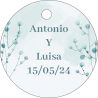 PLIEGO DE TARJETAS 20 UNDS PERSONALIZABLES 4,2CM DIÁMETRO                                           